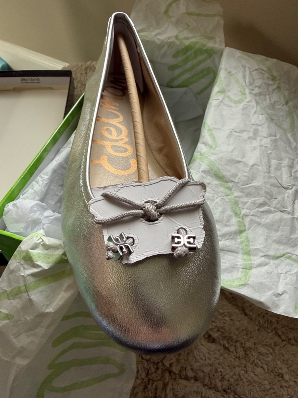 *HOST PICK* Sam Edelman Silver Flora Ballet Flat *NEW* - Picture 6 of 8